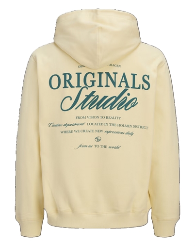 Jack&Jones - JORNorrebro Typo Back Sweat Hoodie - Pastel Yellow 